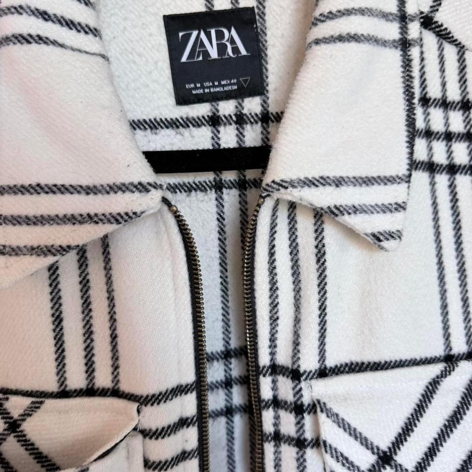 Zara Cream And Black Plaid 50b3 4