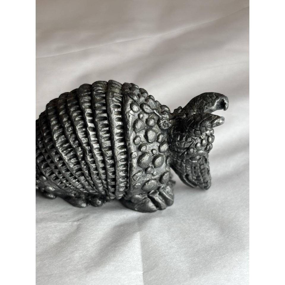 Pewter Armadillo Figurine Solid Textile F496 3
