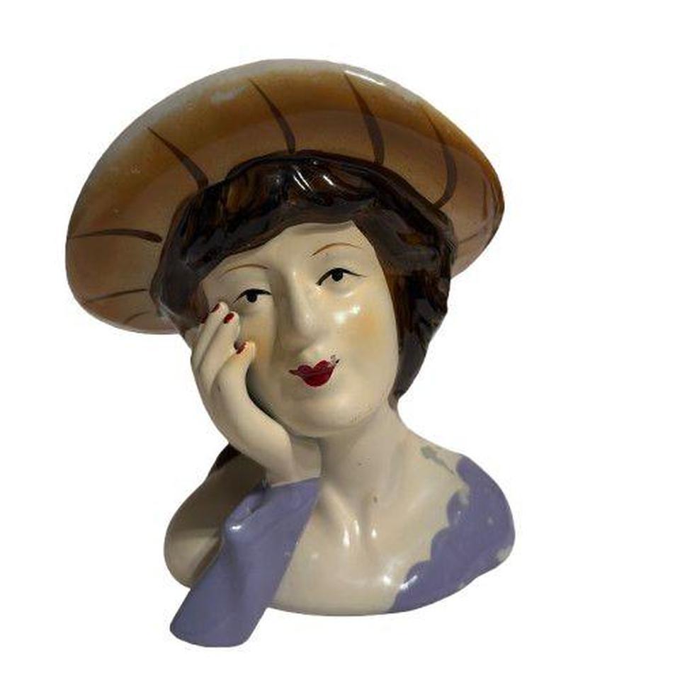 Vintage Ceramic Bustsculpture Of A 93eb