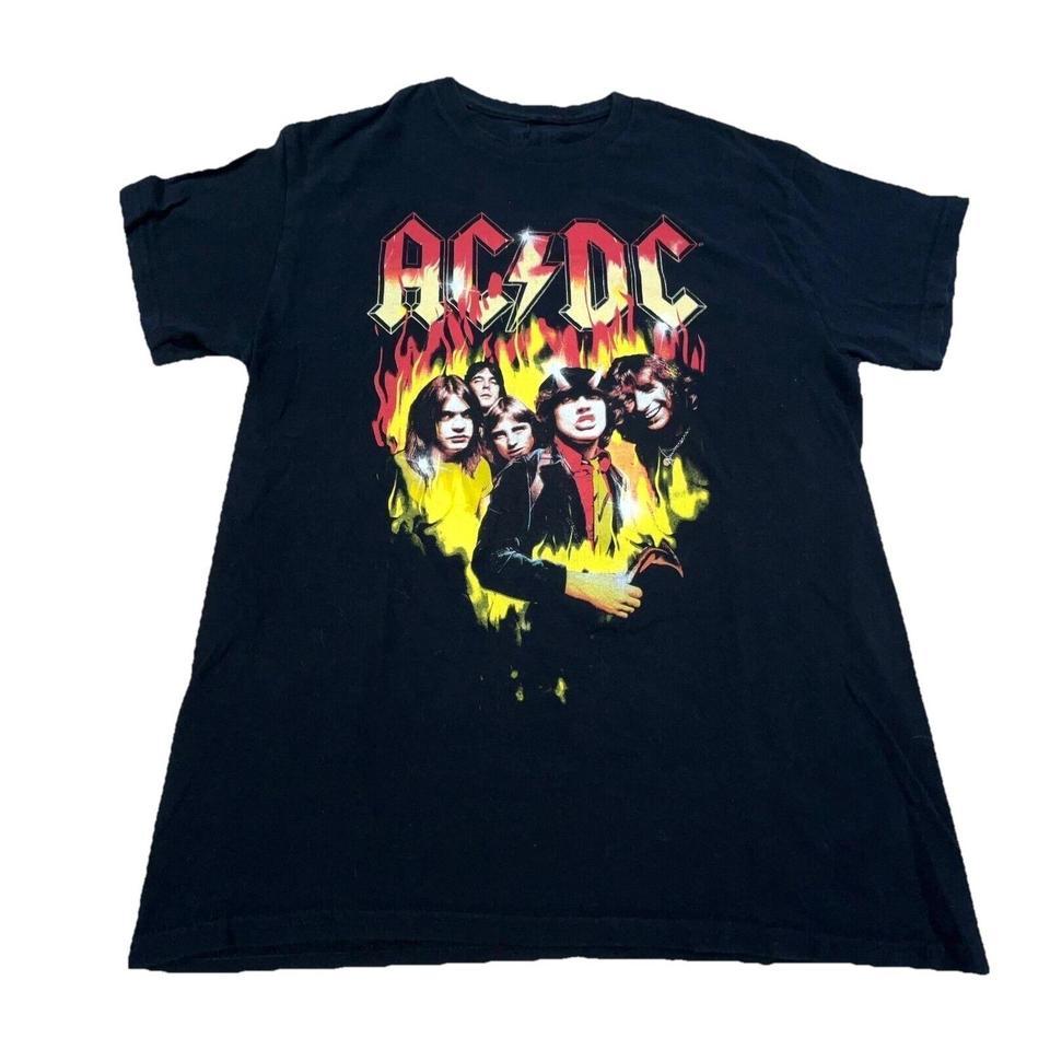 Acdc Shirt Men Medium Black E73e