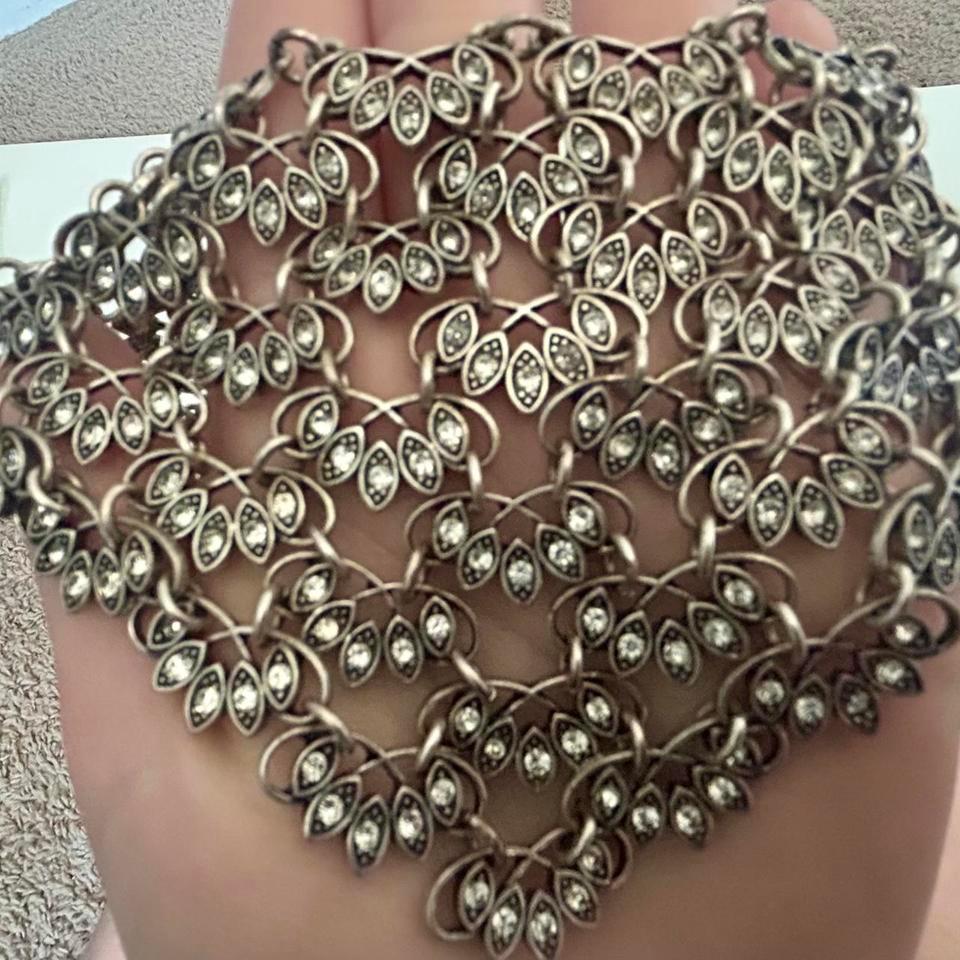 Premier Designs Silver Chainmail Necklace A7ef 2