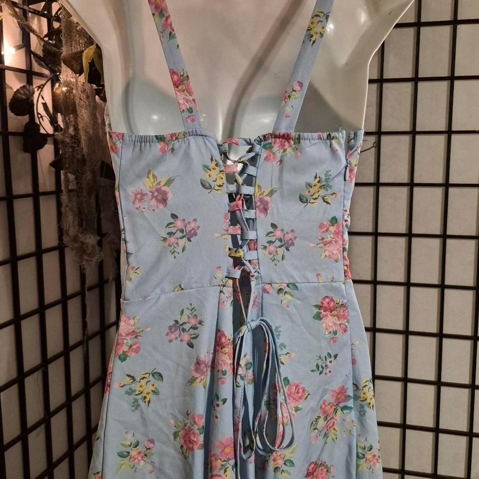 Shein Blue Floral Maxi Dress 0e20 3