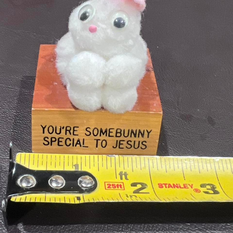 White Bunny Plush With Pink 3197 5