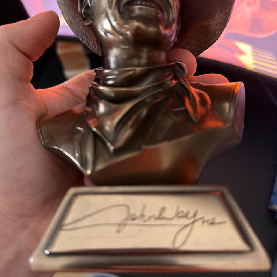 Bronze Cowboy John Waynebust Statue Fc82 3