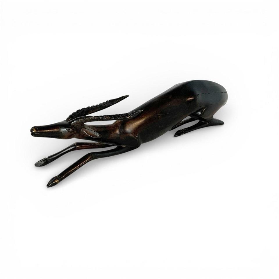 Vintage Hand Carved Hardwood Reclining