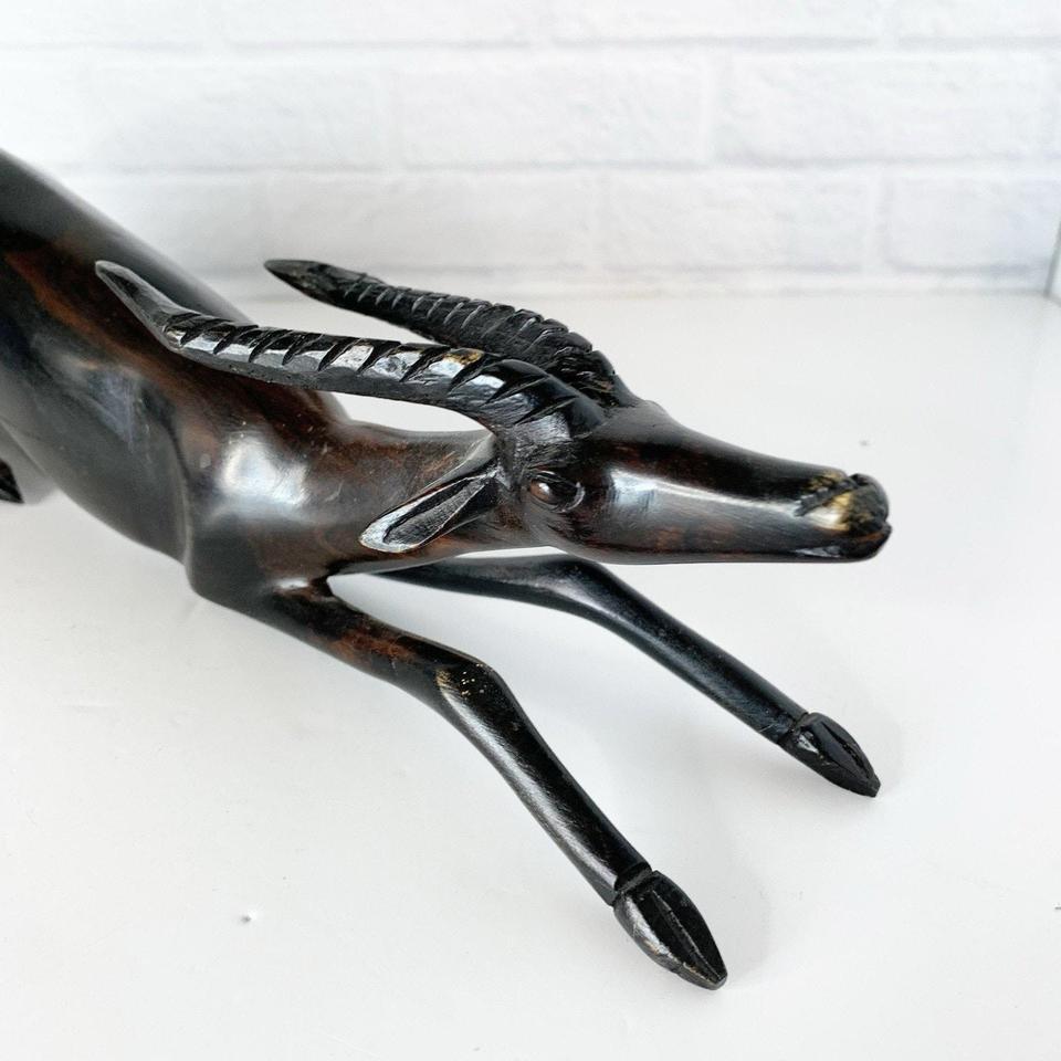Vintage Hand Carved Hardwood Reclining 5