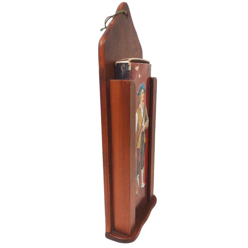 Vintage Wooden Long Matchstick Holder F959 8