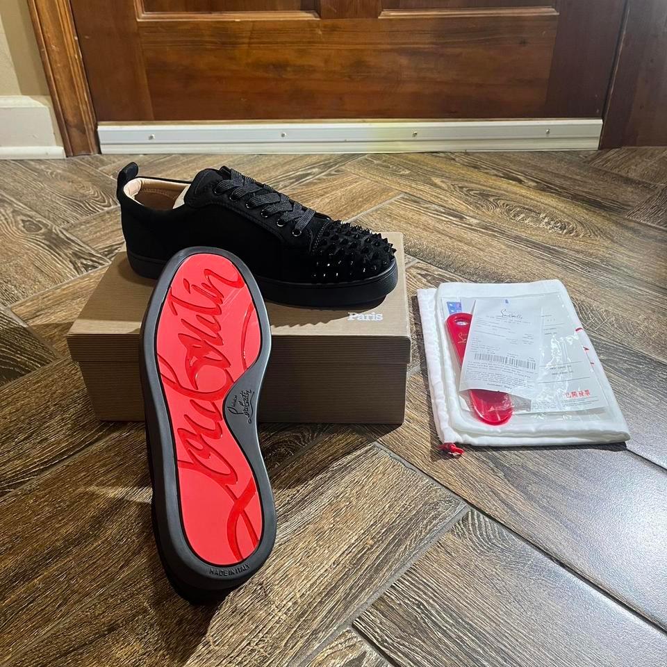 Christian Louboutin Black Suede Spike 4f83
