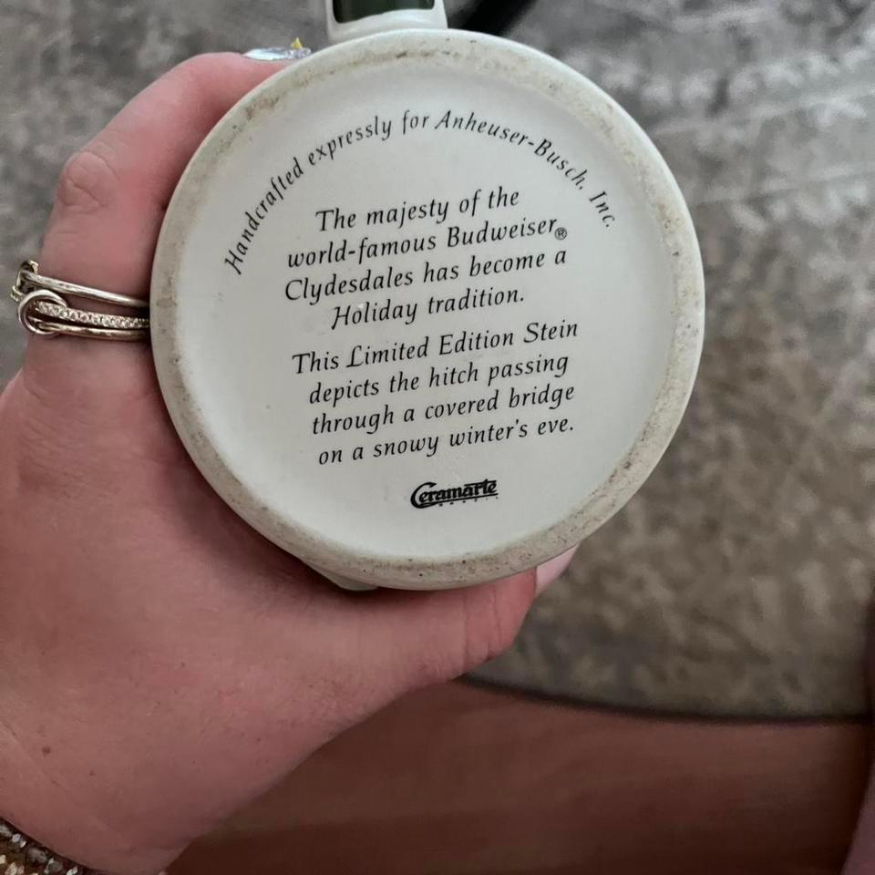 Vintage Budweiser Clydesdale Christmas Mugsteel 6183 5