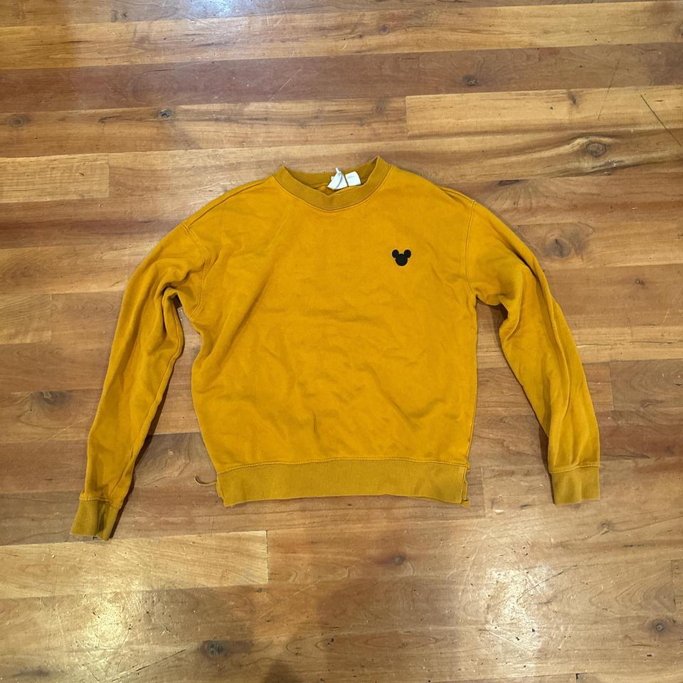 Yellow Crewneck Sweatshirt With Embroidered 1eee