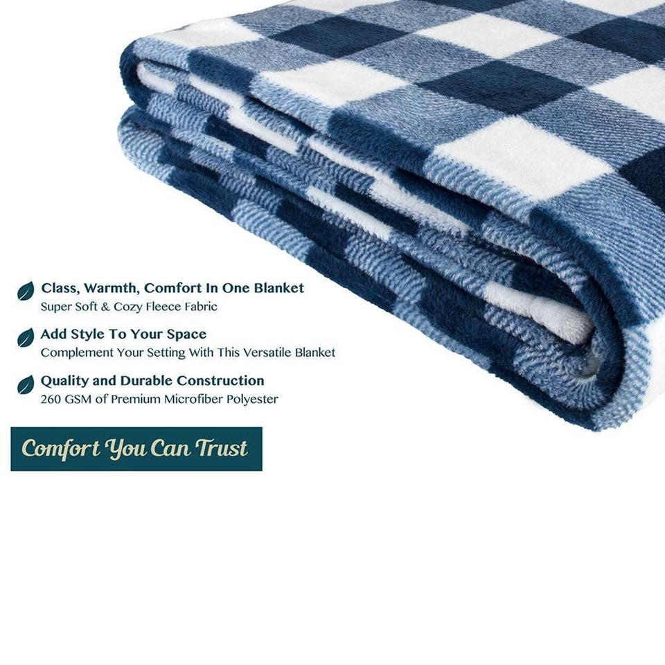 Buffalo Check Plaid Plush Fleece 4