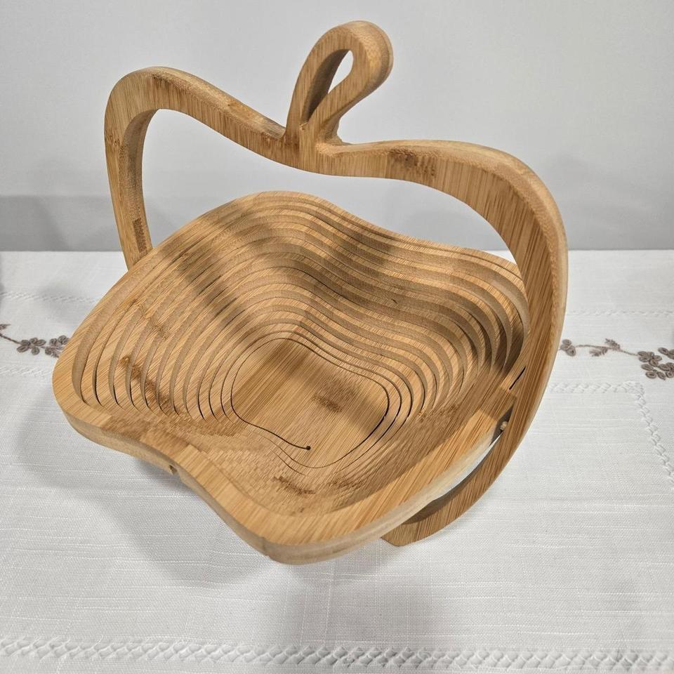 Bamboo Apple Shape Collapsible Fruit 7f30 2