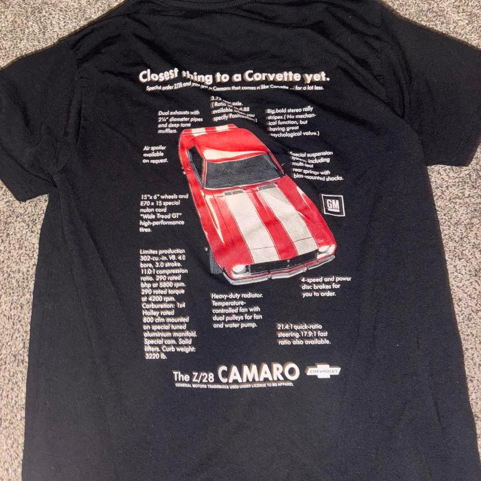 Chevrolet Black T Shirt With Red 1027