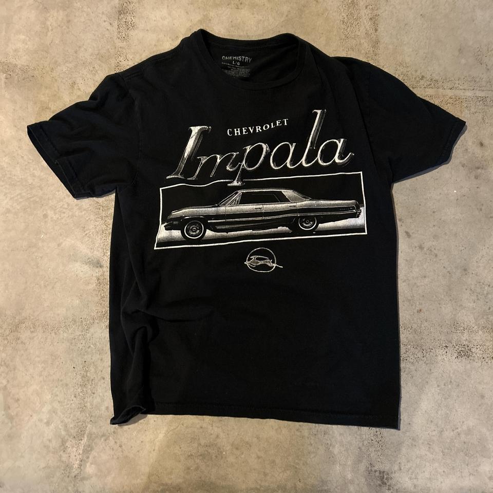 Black Vintage Chevrolet Impala Tee D1b7