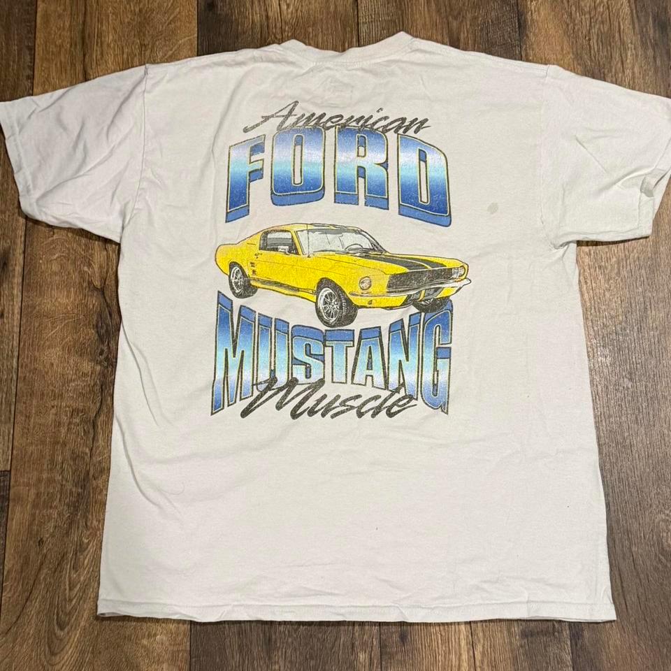Ford Mustang White Cotton T Shirt 4b4f