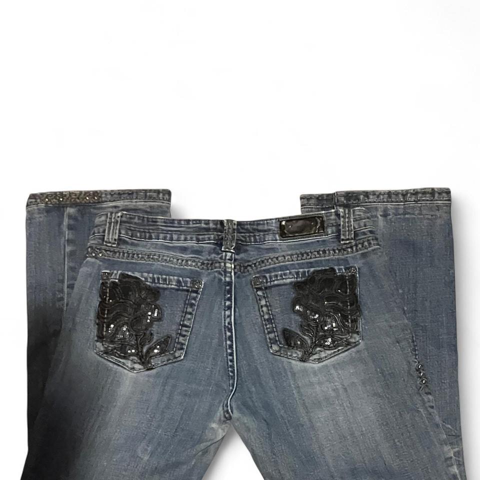 Low Rise Blue Bootcut Jeans C419 6