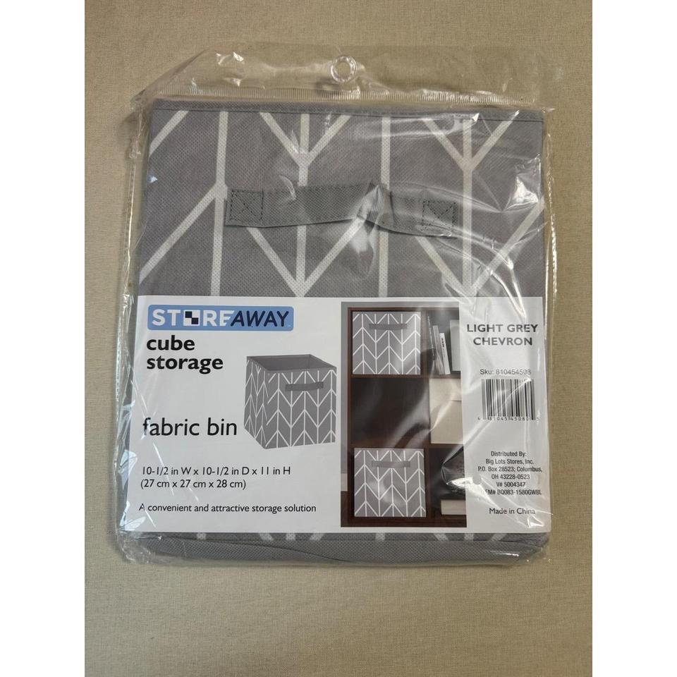 Storeaway Light Grey Chevron Cube 1733 2