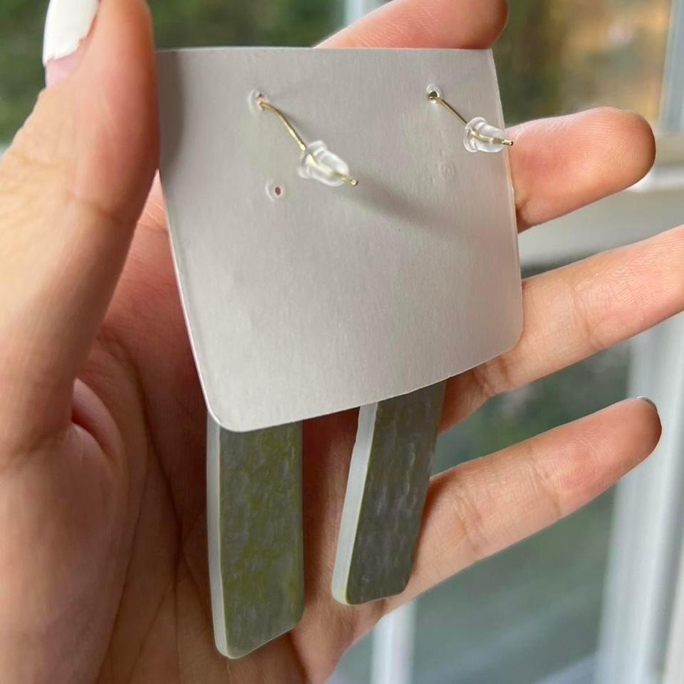 Botanical Clay Earrings Handmade Polymer Fb12 3