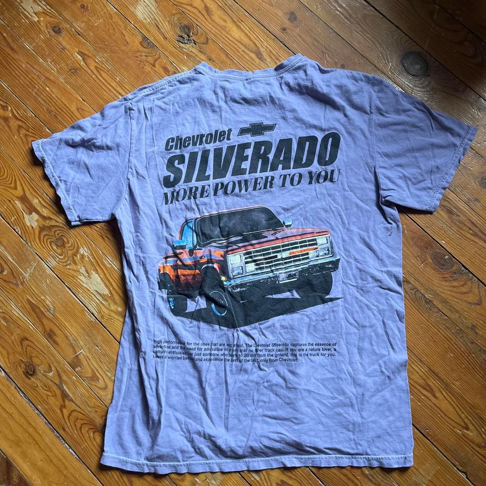 Chevrolet Silverado Purple T Shirt Americana 9cb9