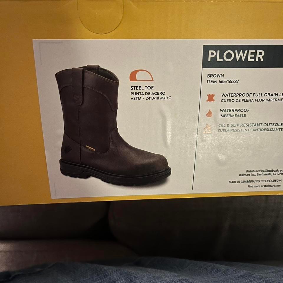 Brown Leather Steel Toe Waterproof 370b 6