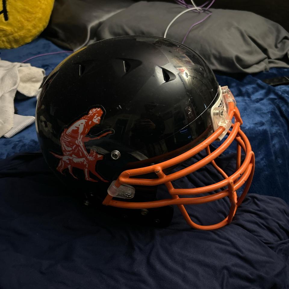 Orange And Black Football Helmet A6ab