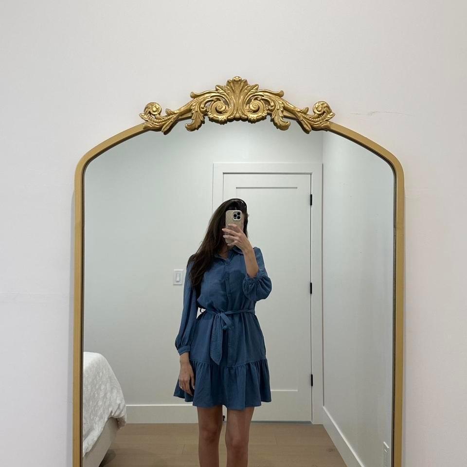 Blue Cute Button Up Dress E74d 5