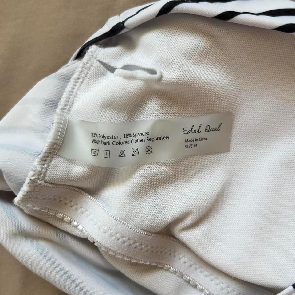 Black White Striped Halter 705f 3