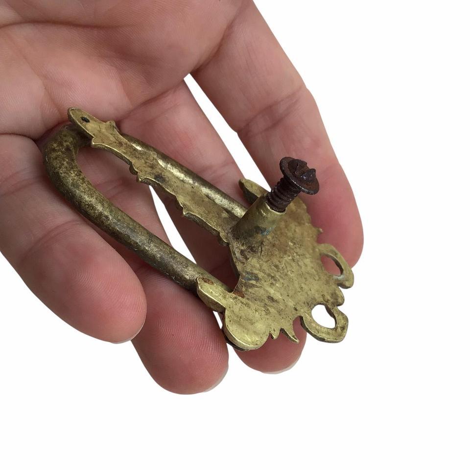 Vintage Ornate Brass Drawer Pull 2c17 5