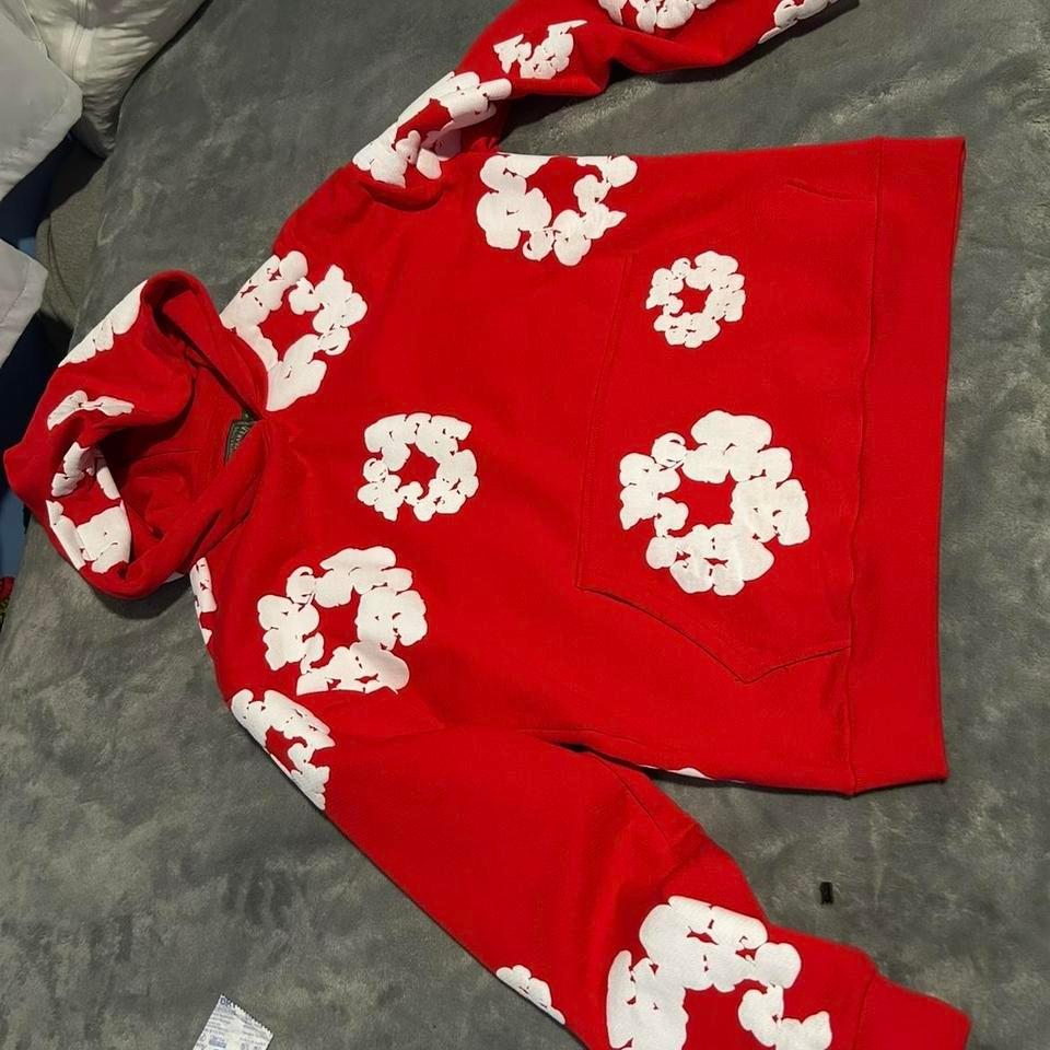 Red Denim Tear Hoodie Size 474c