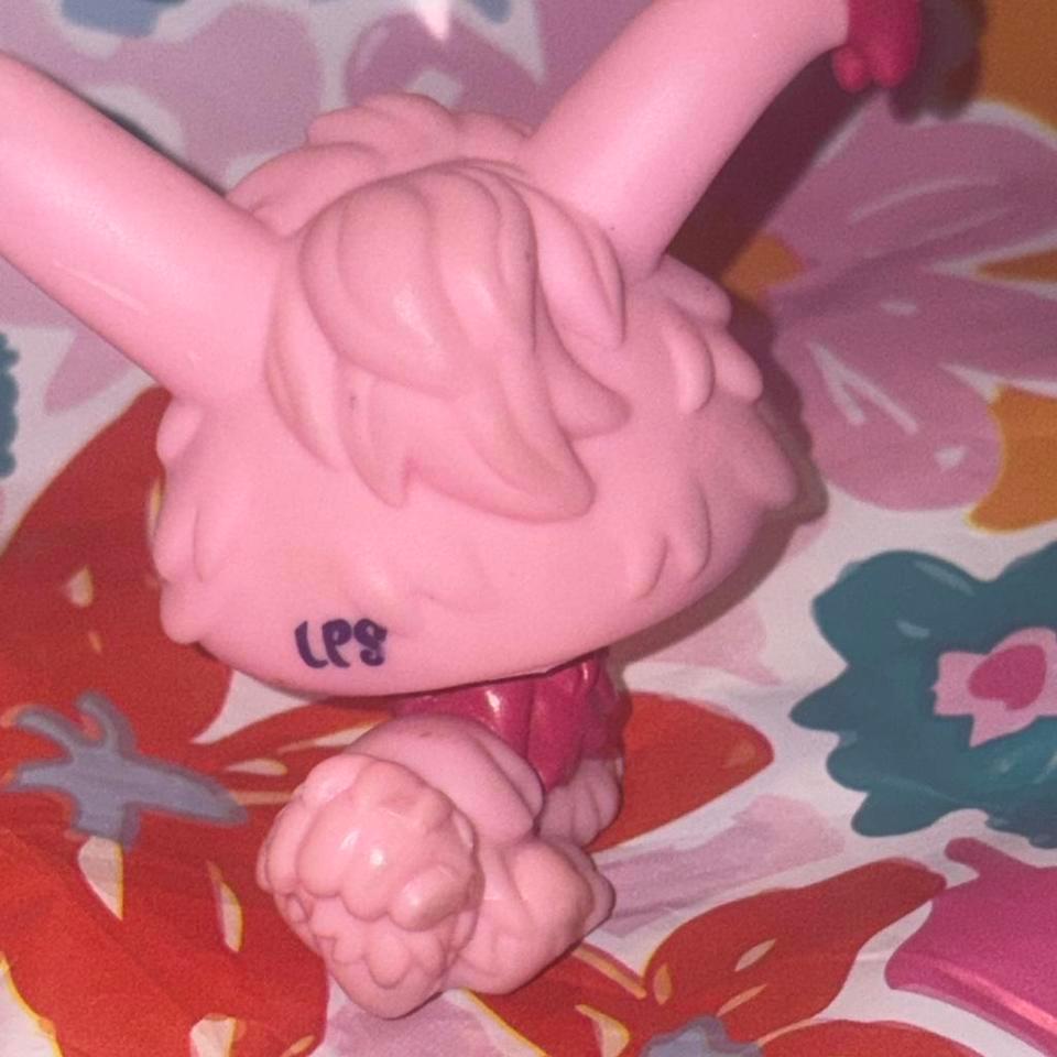 Pink Angora Bunny Factory Error 601b 3