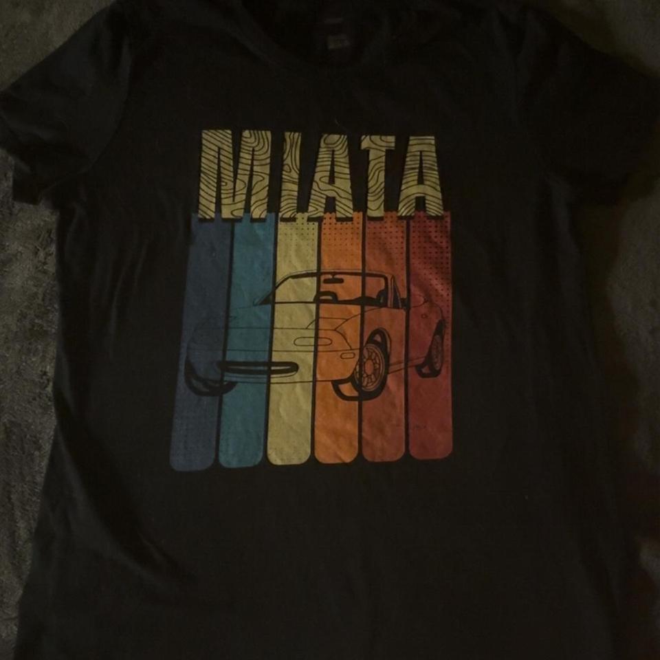 Gildan Black Miata T Shirt Size 2b33