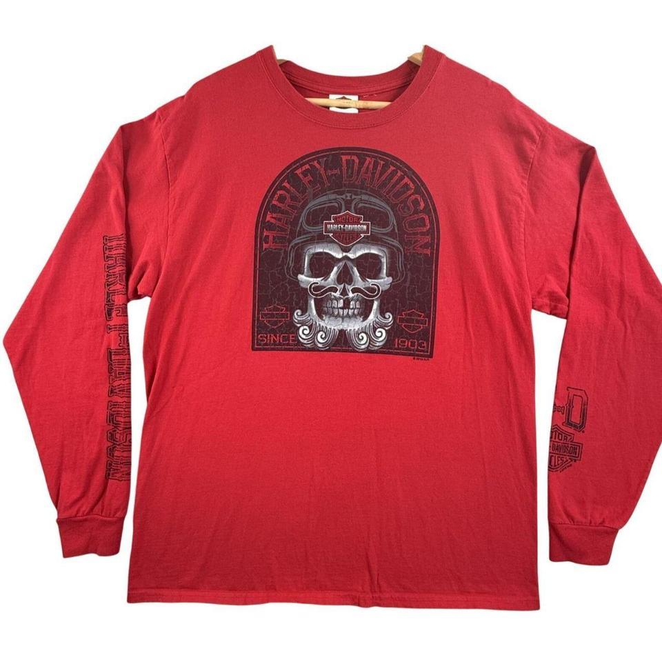 Harley Davidson Shirt Men Large Red 95c9