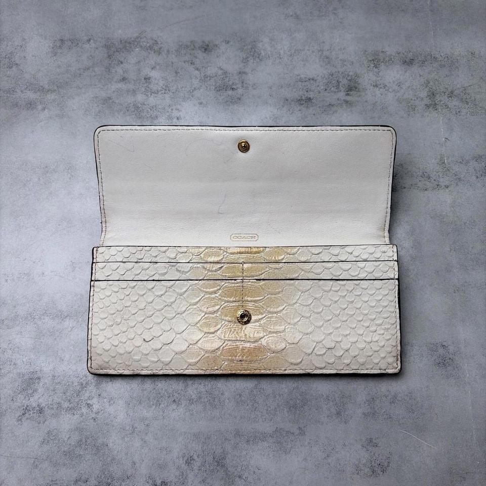 Y2k Coach Python Leather Continental 54ab 2