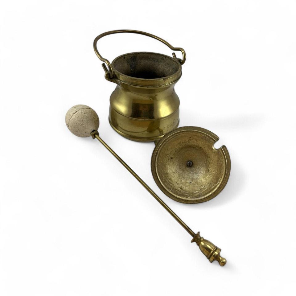 Vintage Brass Fireplace Fire Starter Bd59 2