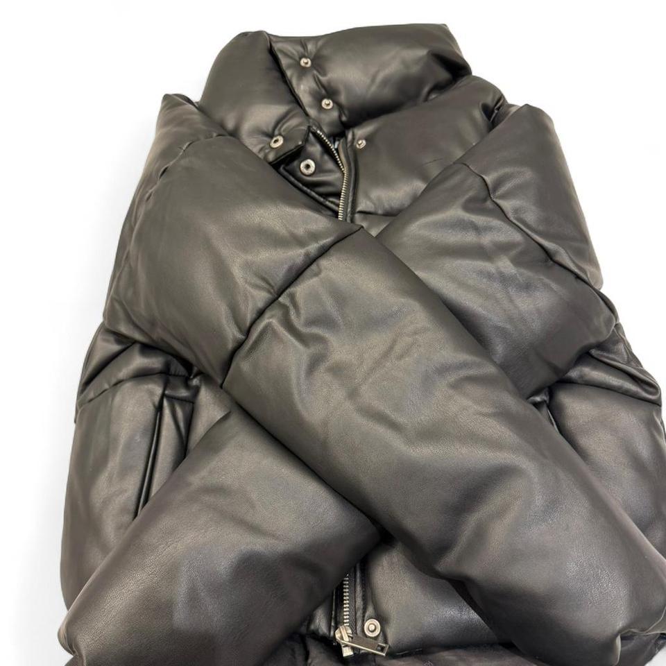 Apparis Black Faux Leather Puffer 0a2c 4
