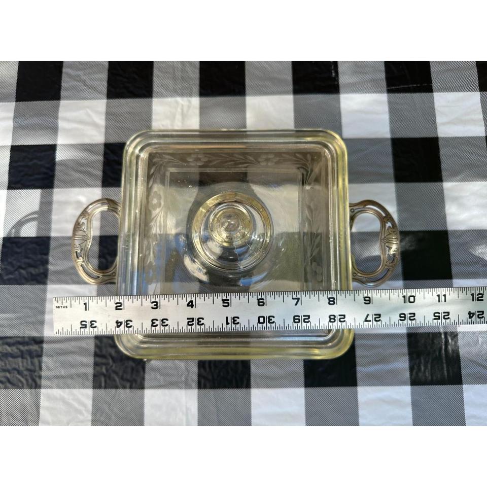 Antique Pyrex Square Glass Serving 4