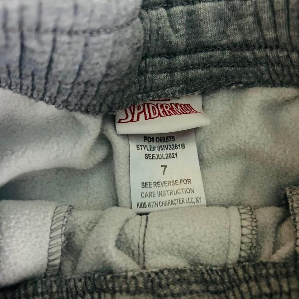 Grey Spiderman Sweatpants With Red C663 5