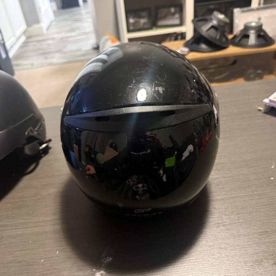 Black Helmet With Clear Visor 2