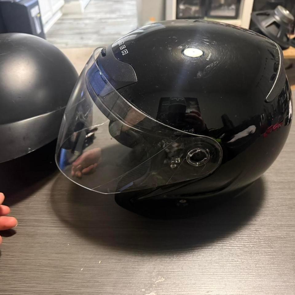 Black Helmet With Clear Visor
