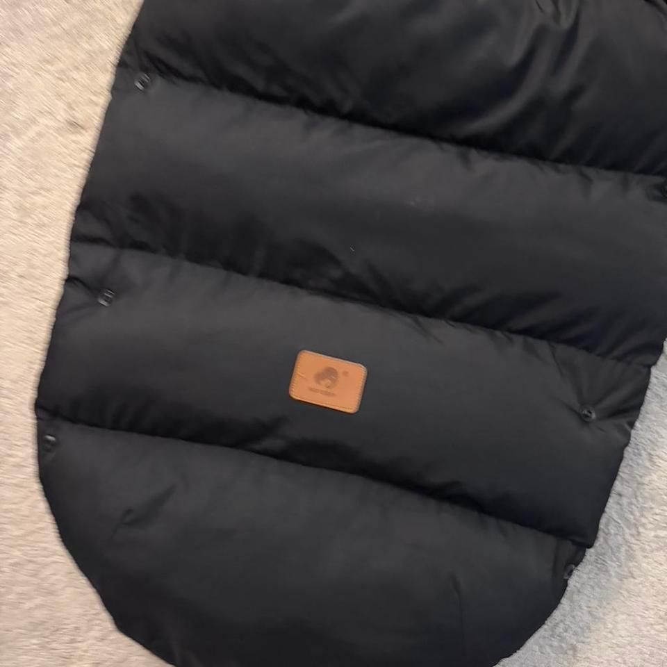 Black Fur Hooded Baby Stroller 7179 2