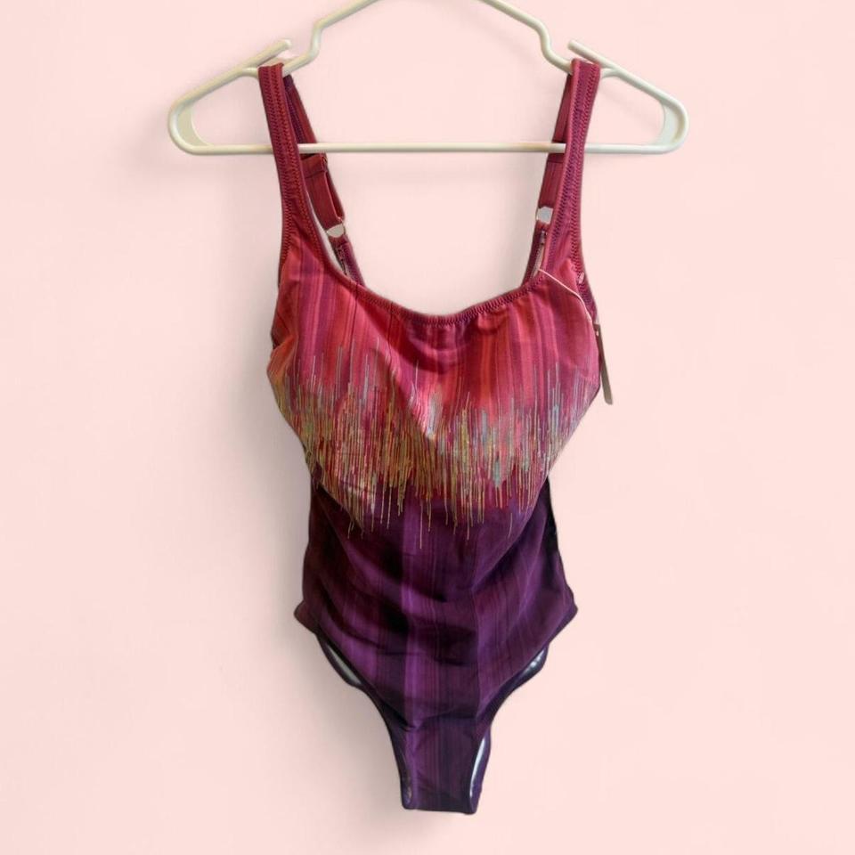 Purple And Pink One Piece Swimsuit 4713