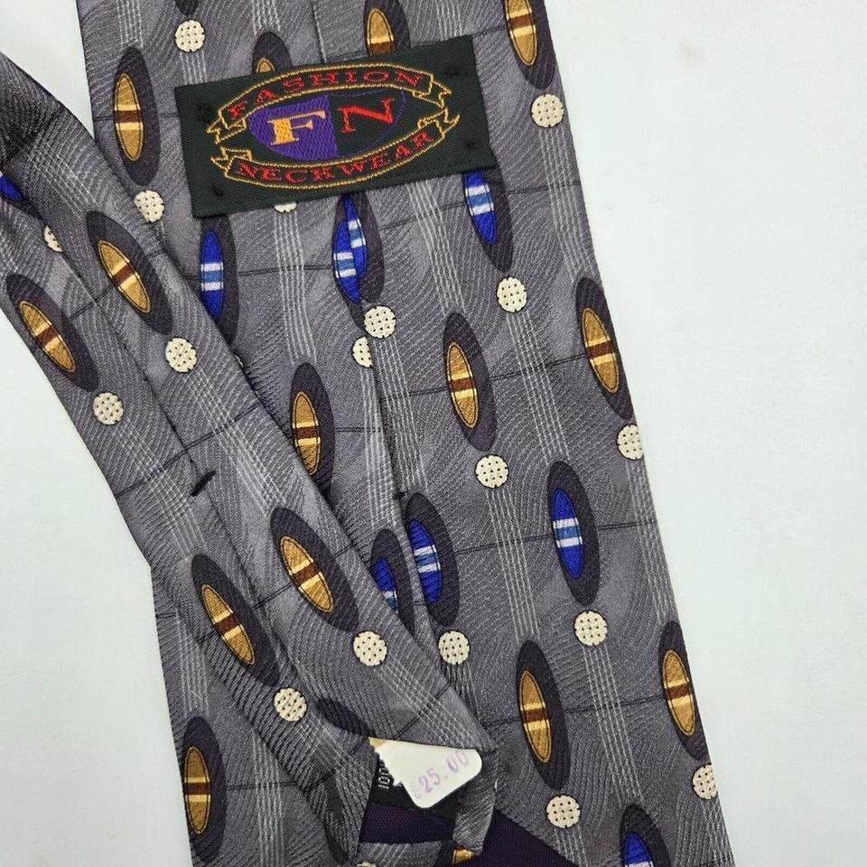 Fashion Neckwear Mens Gray Geometric 268c 4