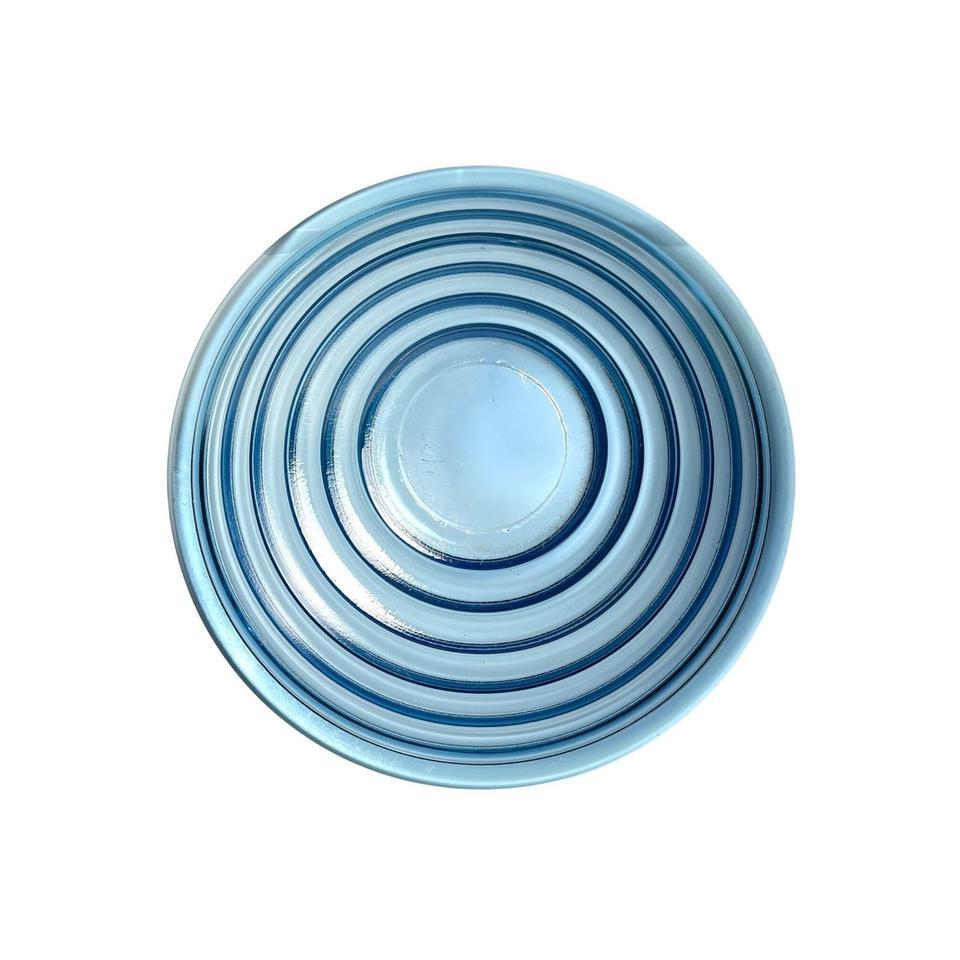 Mid Century Modern Blue Pressed 2