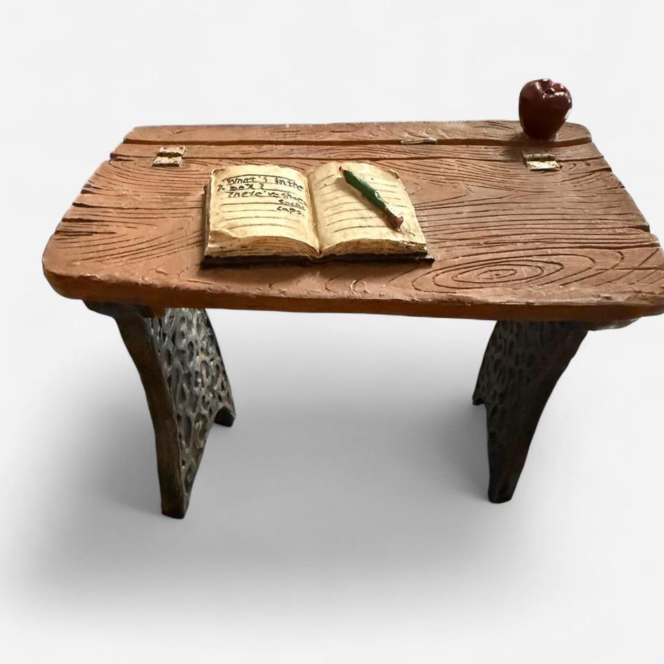 Small Wooden Desk With Book