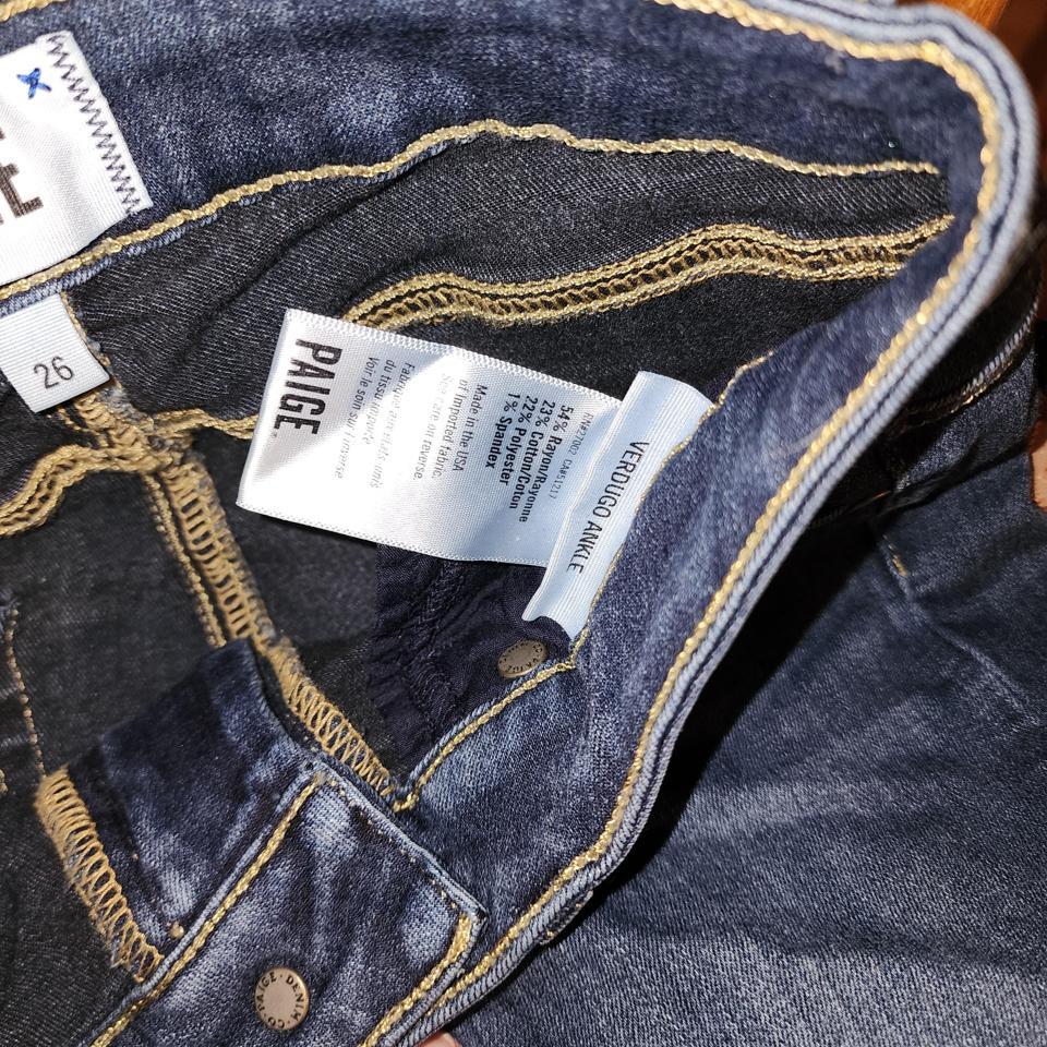 Paige Blue Straight Leg Jeans 3