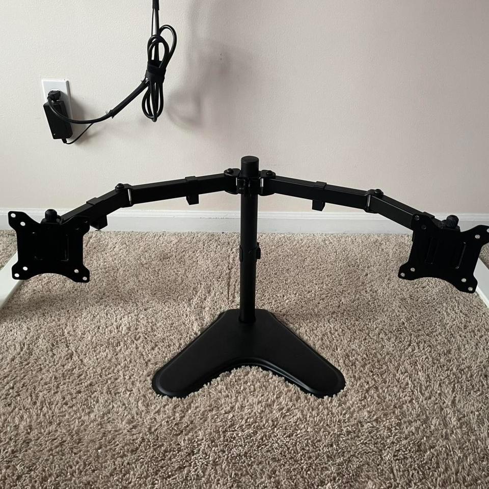 Black Dual Monitor Desk Stand D993
