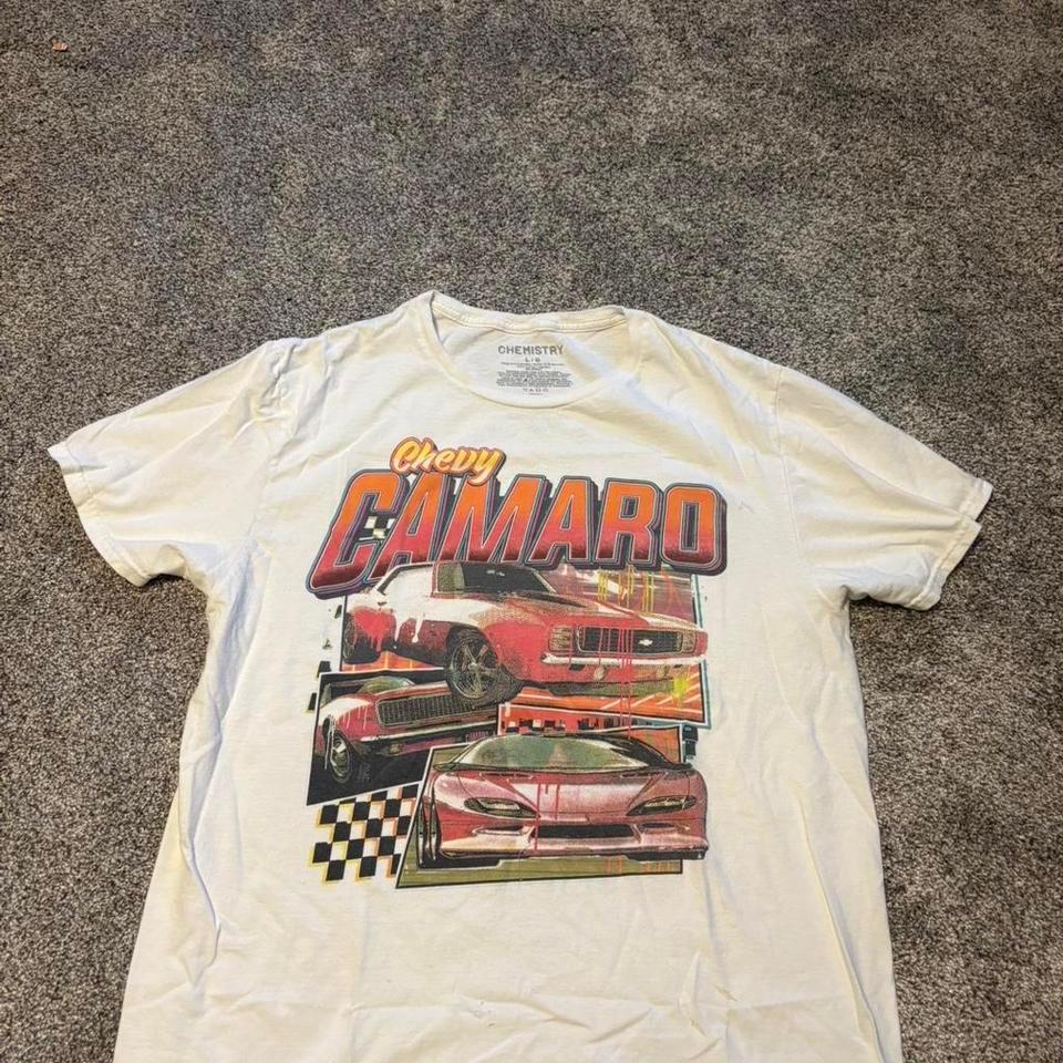 White Chevy Camaro Large Mens Dda4