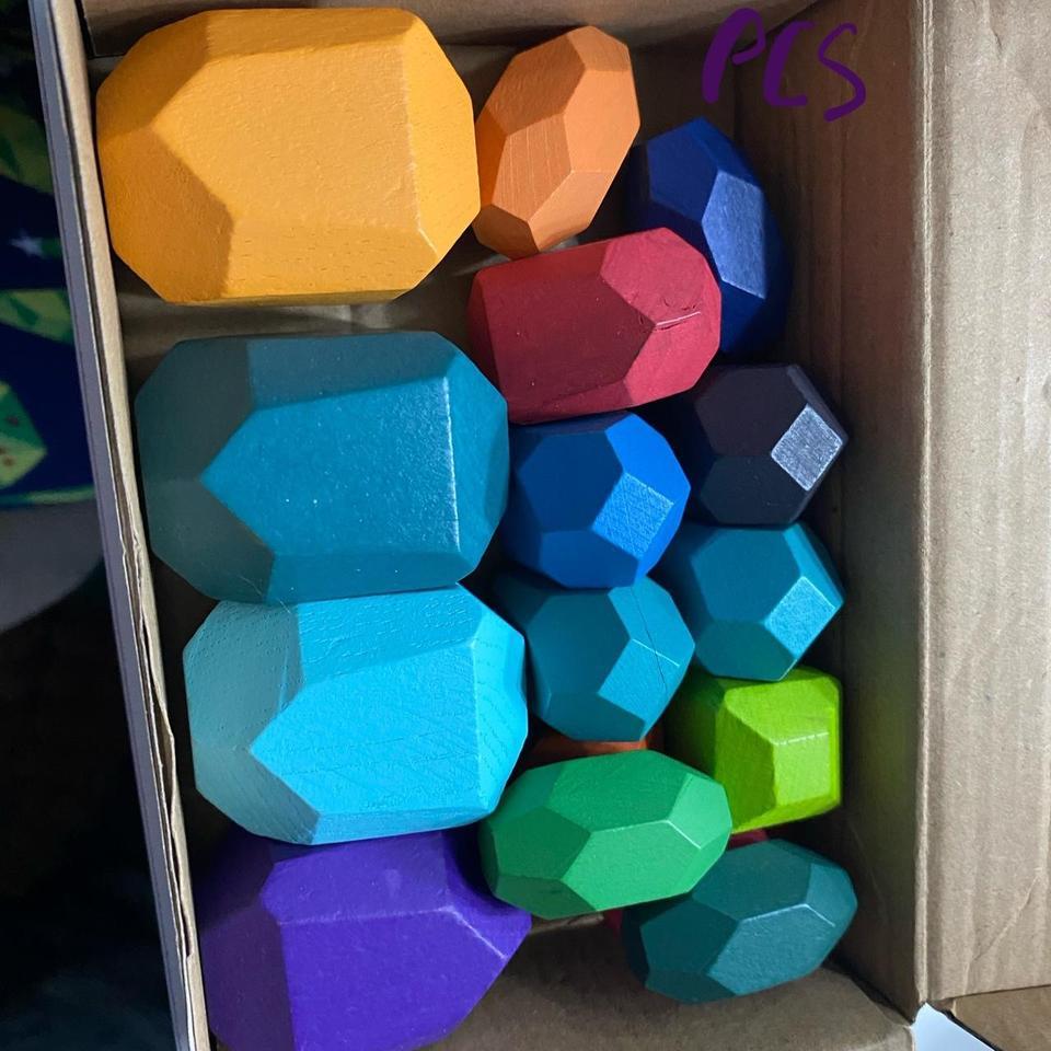 16pc Wooden Block Set In