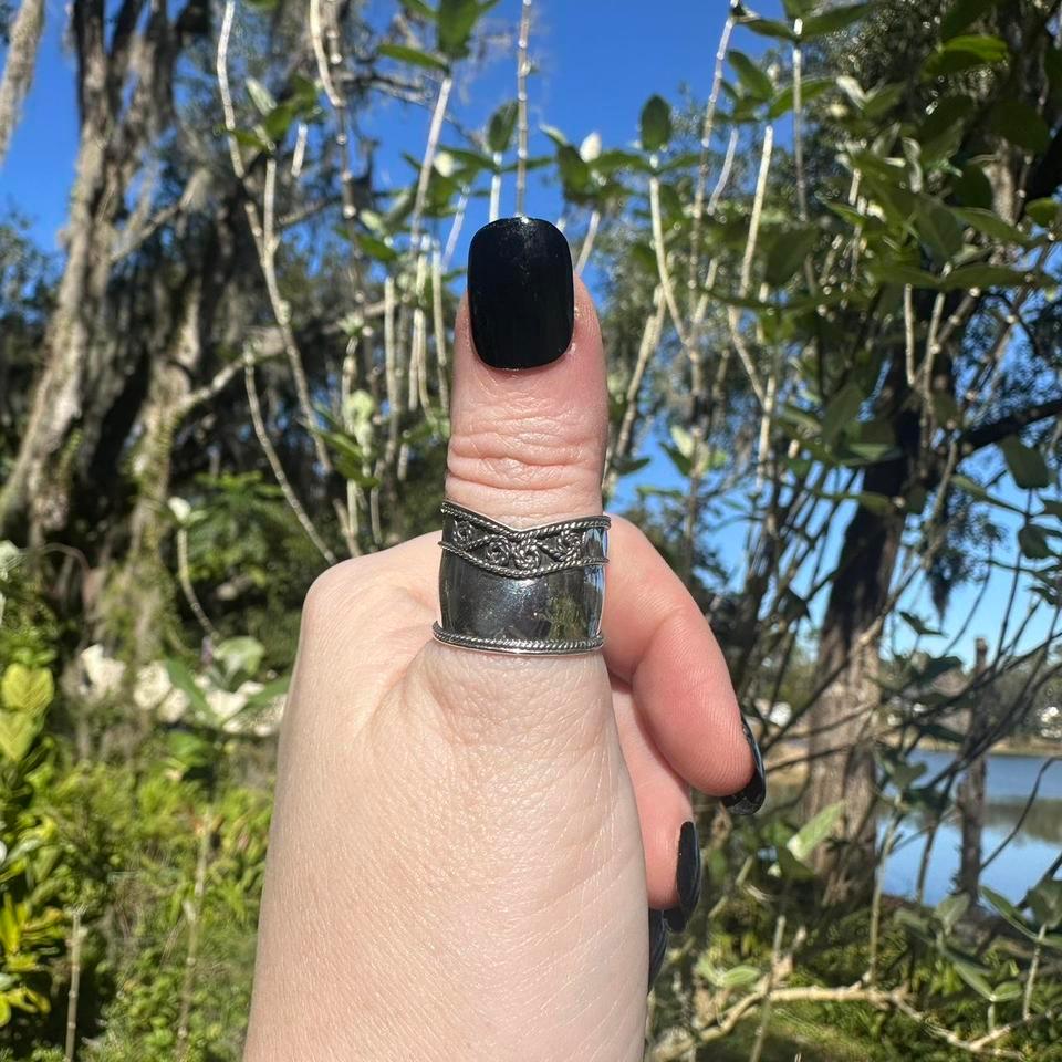 Sterling Silver Thick Cigar Band 3