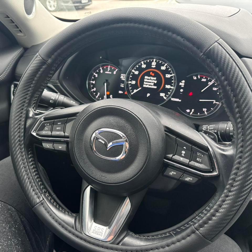 Black Leather Steering Wheel Cover